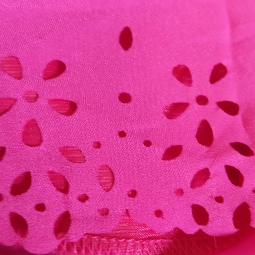 Peppermint lightweight silky fuschia magenta pink shorts, eyelet details M